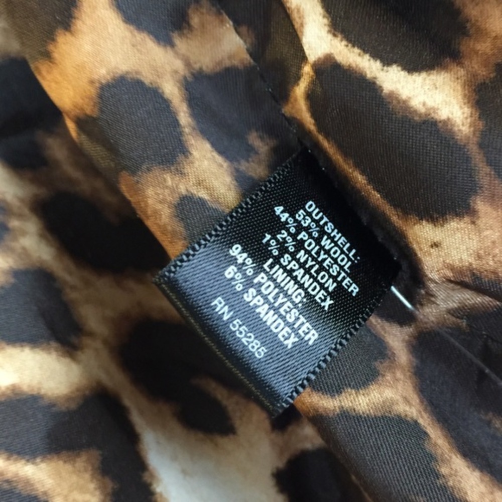 Express Black Gray Leopard Button Blazer - image 6